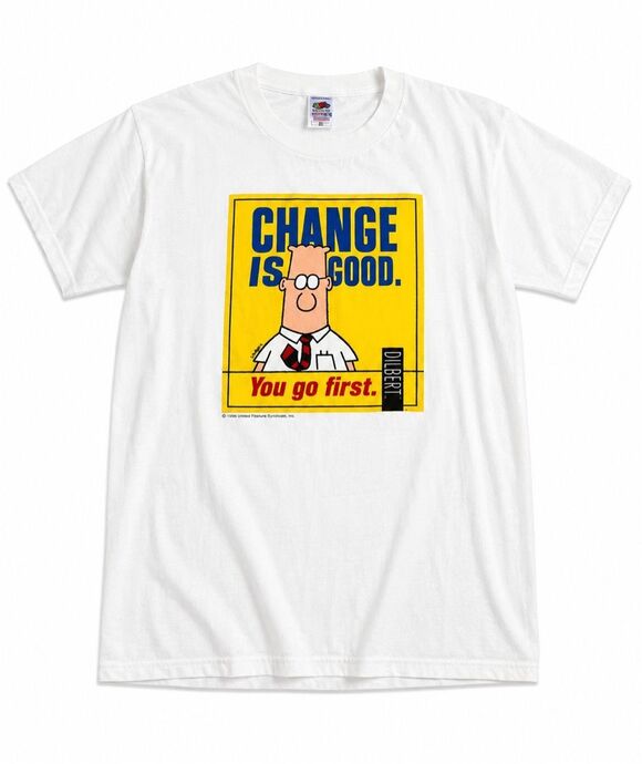 Jerzees Other - Dilbert Change Is Good You Go First Vintage T-Shirt Scott Adams Comic 90s Sz XL